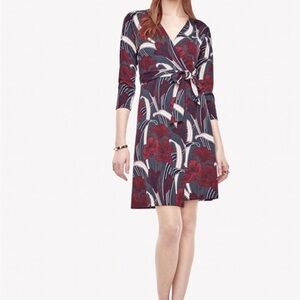 Ann Taylor Floral Wrap Dress, size 16